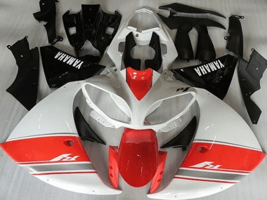 Carénage Moto R1 12-14 - Racy Rouge Blanc Noir