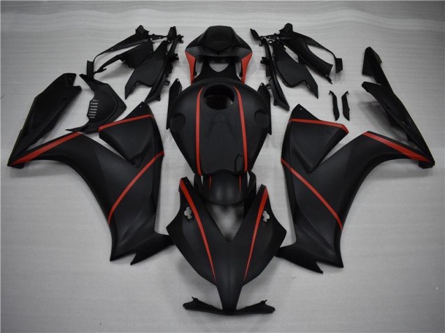 Carénage Moto CBR 1000 RR 12-16 - Noir Mat Rouge