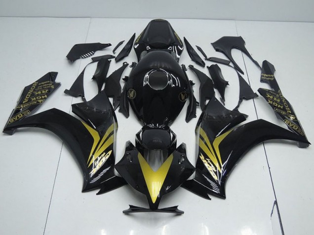 Carénage Moto CBR 1000 RR 12-16 - Noir Brillant et Or Carénage Moto CBR 1000 RR 12-16 - Noir Brillant et Or