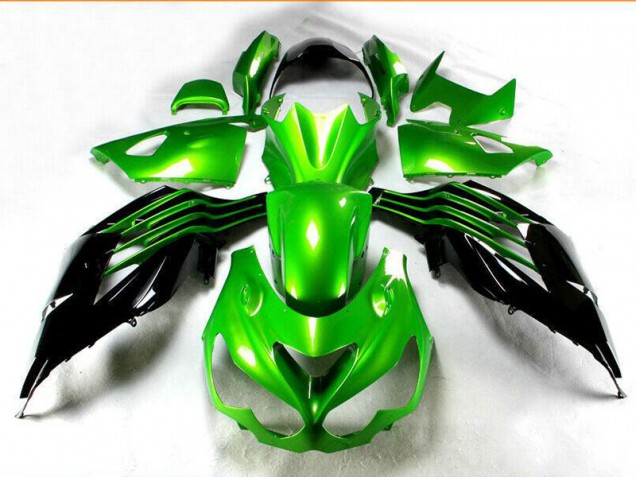 Carénages Moto ZX14R ZZR 1400 12-21 - Noir Vert Carénages Moto ZX14R ZZR 1400 12-21 - Noir Vert