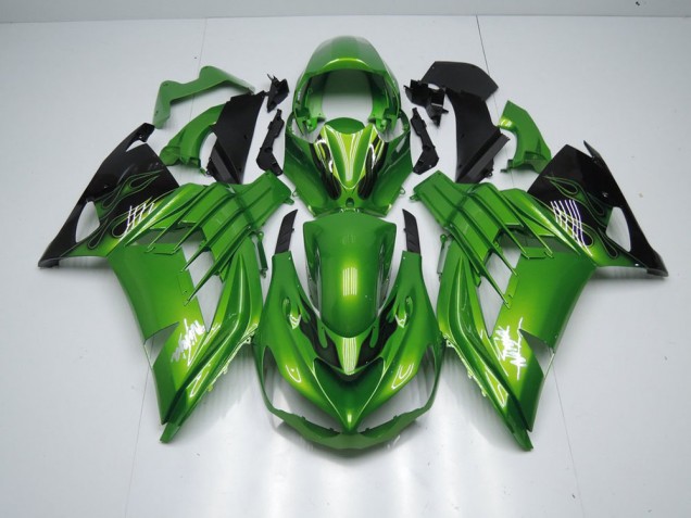 Carénage Moto ZX14R ZZR 1400 12-21 - Vert Flamme
