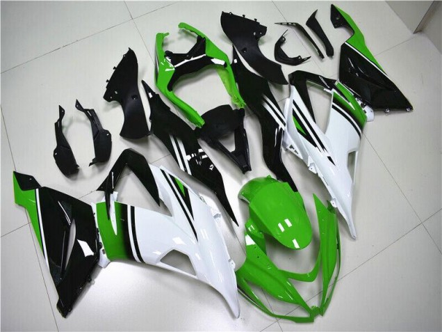 Carénage Moto ZX6R 13-18 - Vert Blanc Noir Carénage Moto ZX6R 13-18 - Vert Blanc Noir