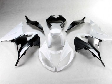 Carénages Moto ZX6R 13-18 - Blanc Noir