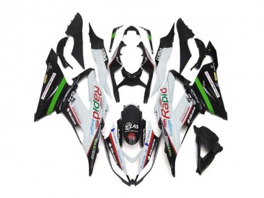 Carénage Moto ZX6R 13-18 - Blanc Noir