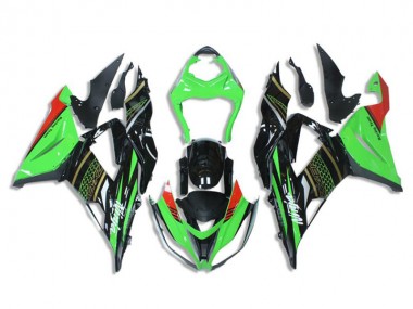 Carénages Moto ZX6R 13-18 - Vert Noir