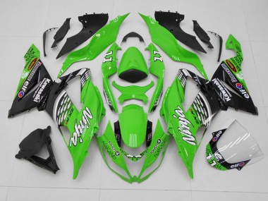 Carénage Moto ZX6R 13-18 - Vert Noir 11